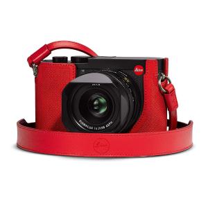 Dây đeo máy ảnh bằng da cho Leica Q, màu đỏ