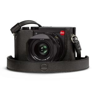 Dây đeo máy ảnh bằng da cho Leica Q, màu đen